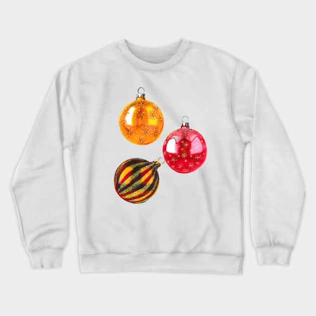 Christmas Tree Ornaments Crewneck Sweatshirt by Svetlana Pelin